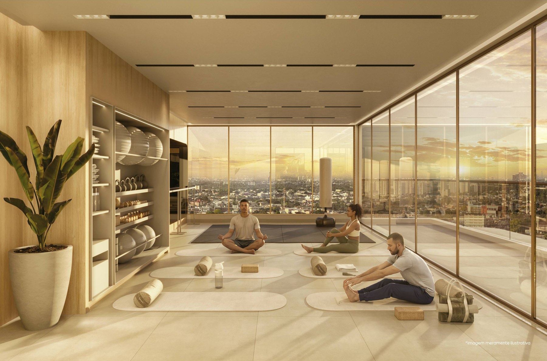 Perspectiva oficial do Ária — Sala de yoga